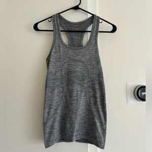 Grey Lululemon athletic tank top